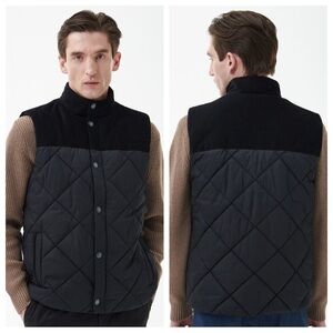 Barbour Elmwood Gilet Quilted Vest in Black
